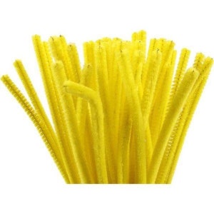 Yellow Chenille Craft Stems, Assorted Yellow Pipe Cleaners 20 Pieces,  Supplies for DIY Projects or Kids Crafts 