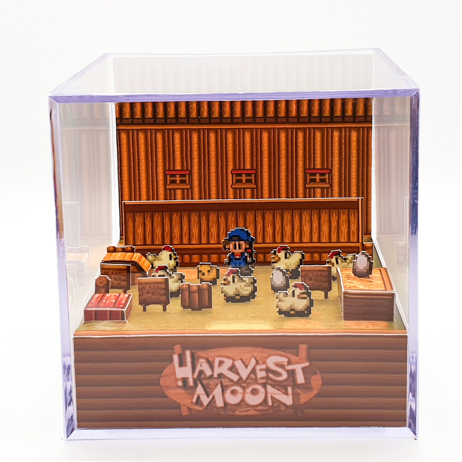 Harvest Moon Chicken Coop Diorama SNES Series 3D Cube Etsy