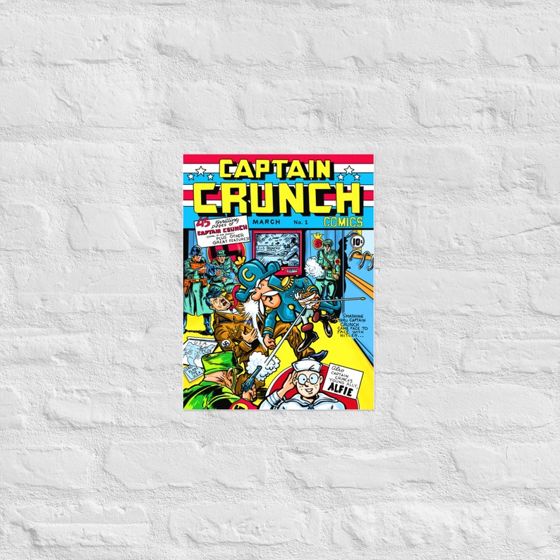 Captain Crunch Comic Book Cover Art Print Homage to Captain - Etsy