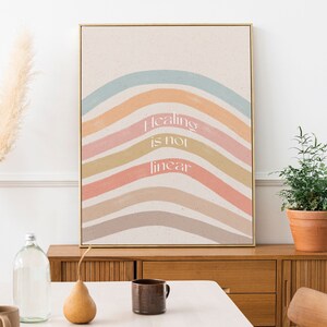 SELF LOVE Wall Art | A5 A4 A3 A2 | Healing Art Quote | Positive Quote Print | Positivity Print | Self Care Gift | Rainbow | mindfulness gift
