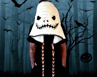 Jack Skellington Nightmare Before Christmas Xmas Crochet Hood