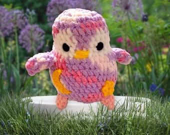 Crochet Cuddly Pastel Moon Penguin Plushie