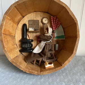 3D frame 3D basket illustrated vintage wood