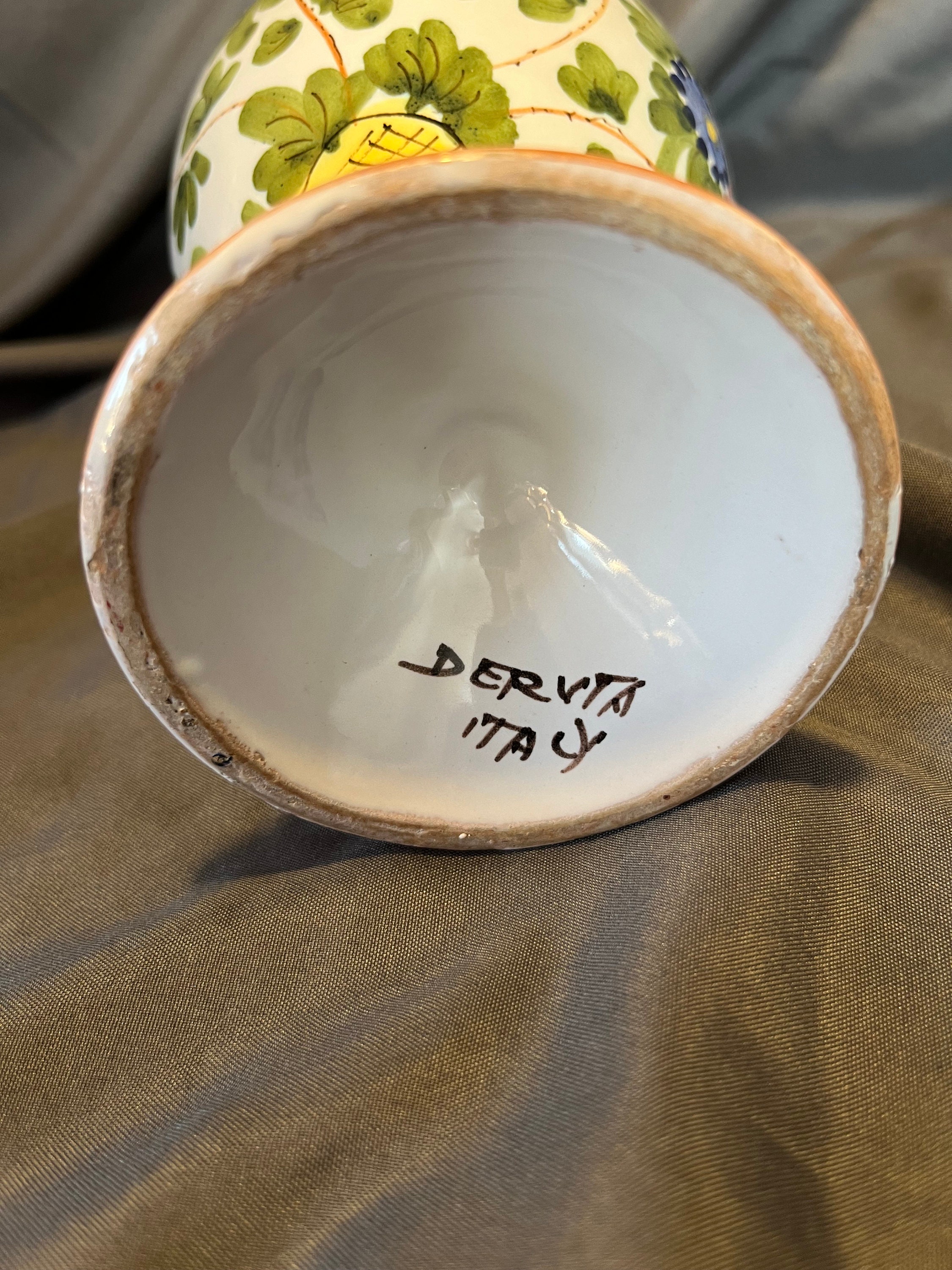 Ars Deruta Vase Vintage Pottery Hand Painted Decoration - Etsy