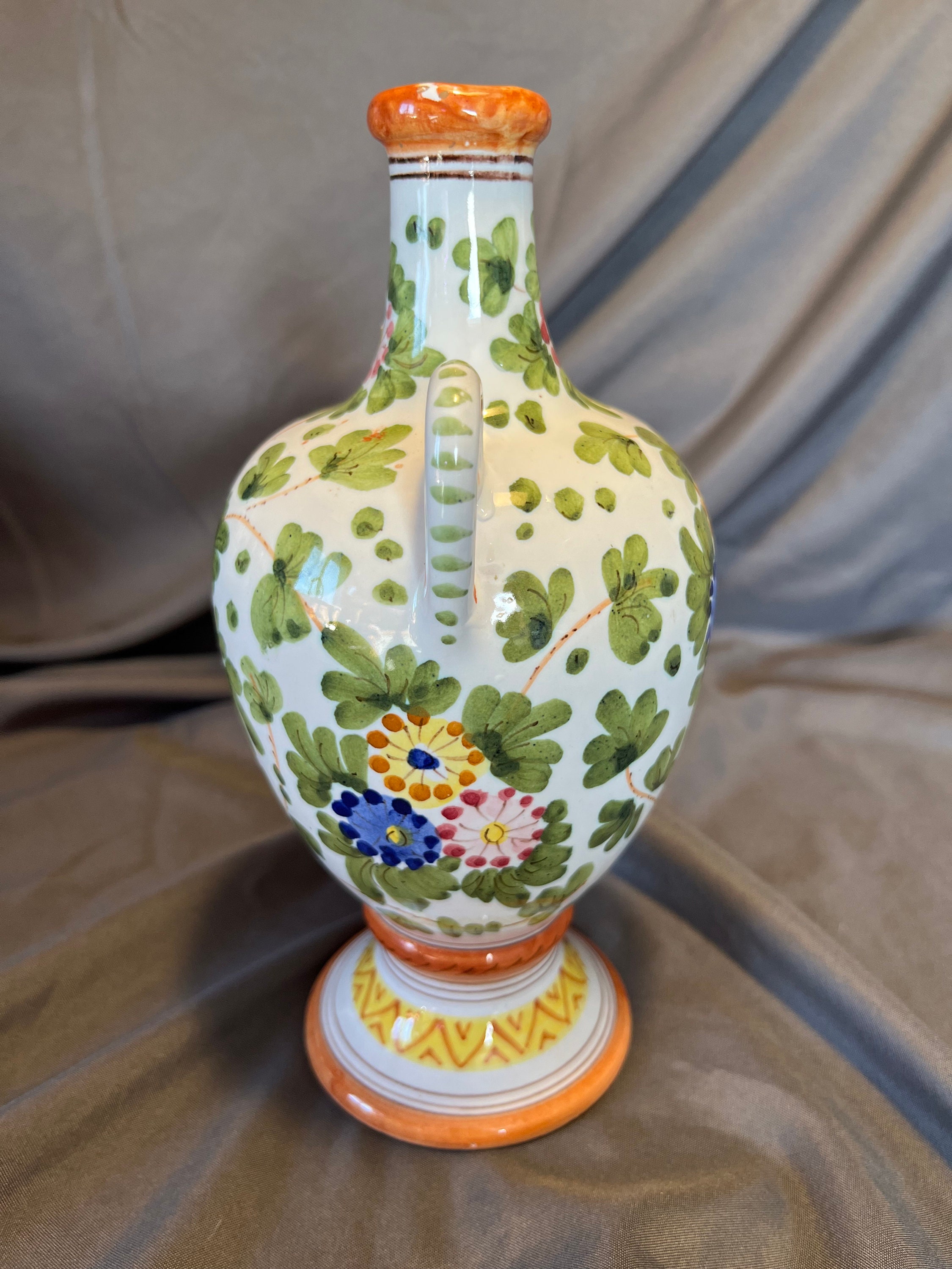 Ars Deruta Vase Vintage Pottery Hand Painted Decoration - Etsy