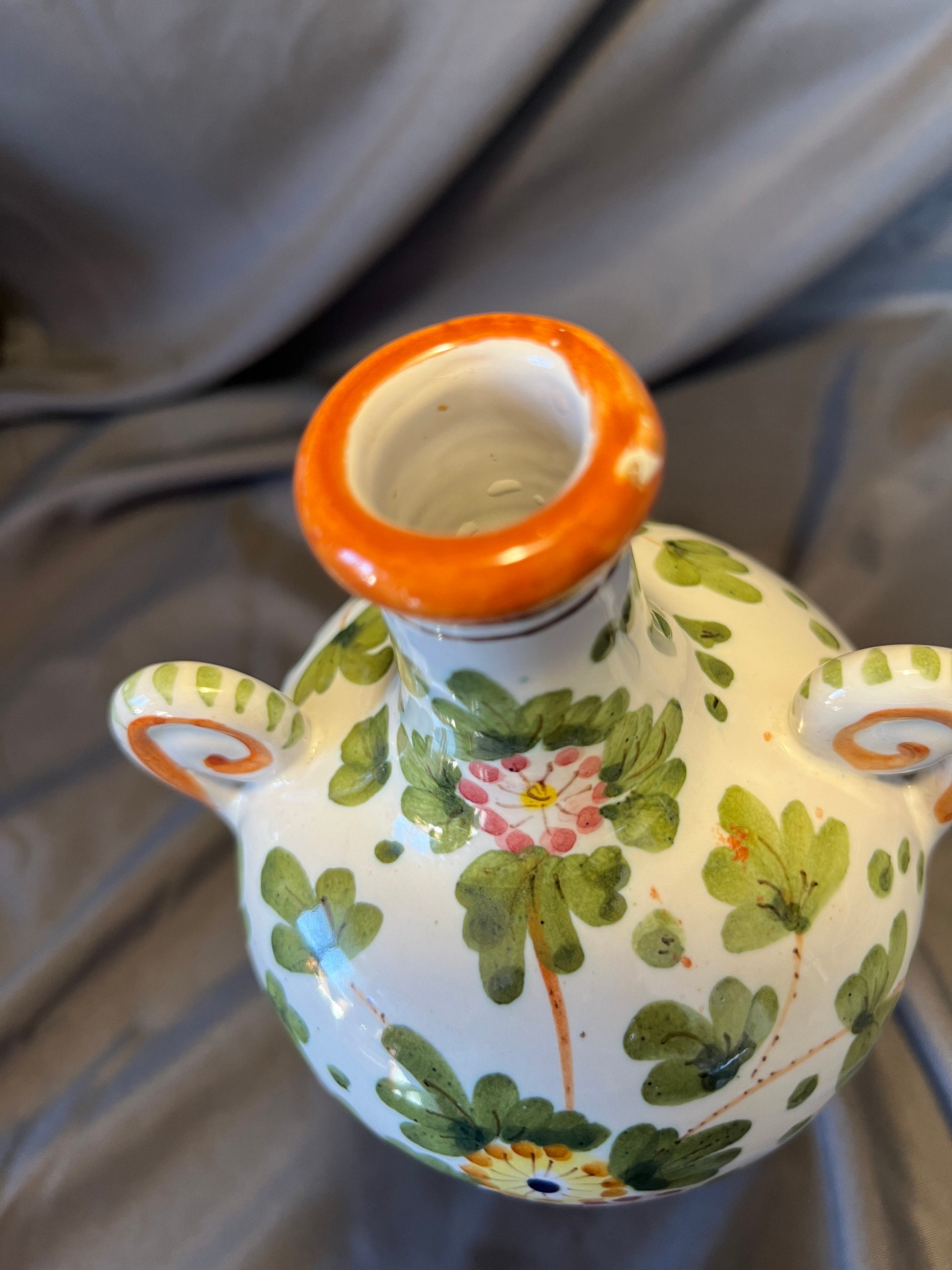Ars Deruta Vase Vintage Pottery Hand Painted Decoration - Etsy