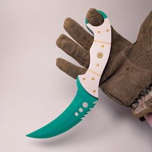 Talon knife Doppler Emerald Counter-Strike 2 CS:GO | Life size | 3D printed | Game Prop Replica | Cosplay | Fidget toy | Trainer
