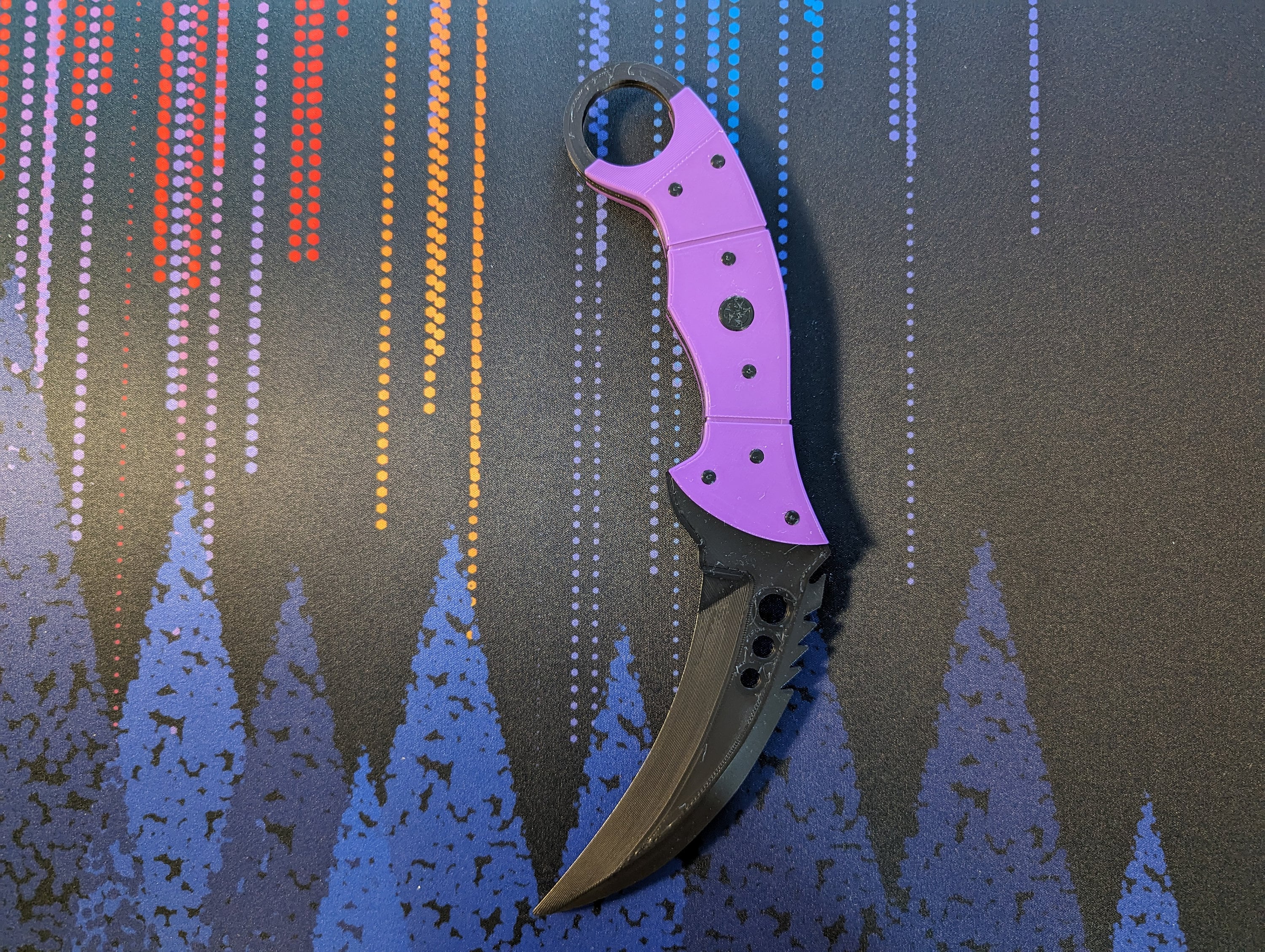 Talon Knife Ultraviolet Counterstrike 2 CSGO Life Size 3D Printed