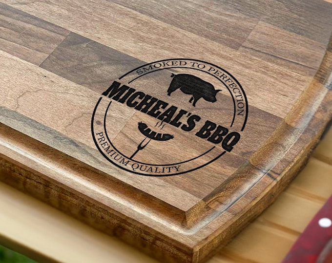 Grilling Gift, BBQ Gift, Custom BBQ Board, BBQ Cutting Board, Meat Cutting Board, Steak Board, Custom Serving Board, Custom Cutting Board