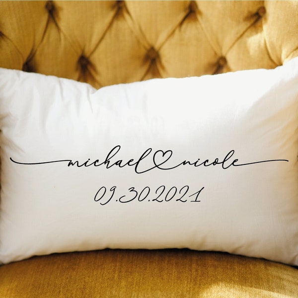 Personalized Pillow, Custom Pillow, Couple Name Pillow, Wedding Gift, Anniversary Gift, Engagement Gift, House Warming Gift, Couple Pillow