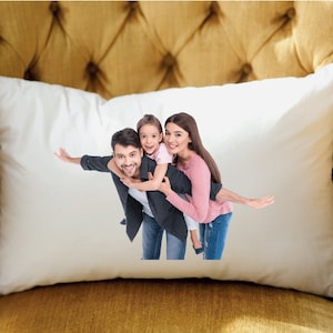 Personalized Custom Throw Pillow with Photo, Text, Custom Gifts