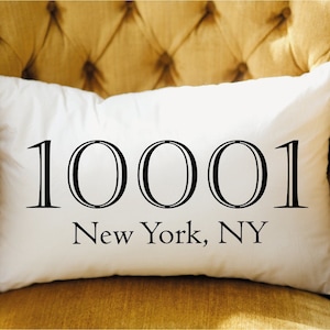 Zip Code Pillow, Housewarming Gift, New Home Pillow, Personalized Zip Code Pillow, Farmhouse Pillow, New Home Gifts, Personalize Pillow