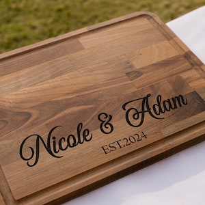 Engagement Gift For Couple, Couple Cutting Board, Charcuterie Boards, Custom Cutting Board, Custom Wedding Gift, Personalized Wedding Gift