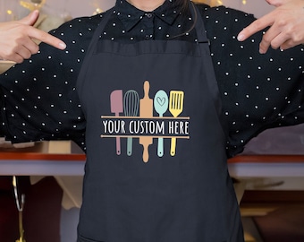 Mothers Day Gift, Custom Apron, Personalized Aprons, Apron For Womens, Apron With Pocket, Custom Logo Apron, Kitchen Apron, Kitchen Gift