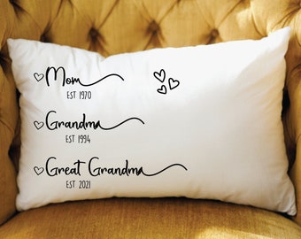 Mothers Day Gift, Baby Announcement, New Grandma Gift, Great Grandma Pillow, Grandma Pillow, Pregnancy Announcement, Great Grandmother Gift