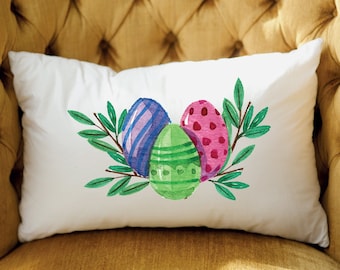 Almohada de Pascua, Decoración de Pascua, Decoraciones de Pascua, Almohada de Huevo de Pascua, Funda de almohada de primavera, Decoración de primavera, Almohada de regalo de Pascua, Almohada de granja