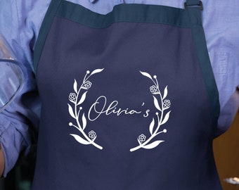 Christmas Gift, Personalized Apron, Personalize Apron, Aprons For Women, Womens Apron, Custom Apron, Logo Apron, Kitchen Apron, Baking Apron