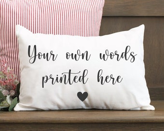 Personalized Pillow, Custom Pillow, Personalize Pillow, Personalise Pillow, Custom Text Pillow, Pillow With Saying, Customize Pillow