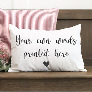 Custom embroidered pillows with sayings sale