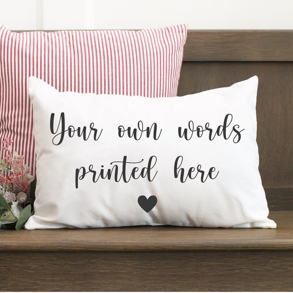 Personalized Pillow, Custom Pillow, Personalize Pillow, Personalise Pillow, Custom Text Pillow, Pillow With Saying, Customize Pillow