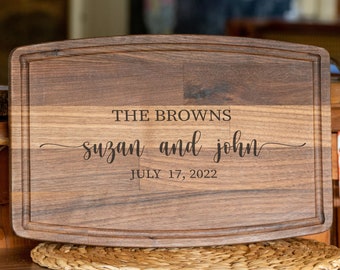 Personalized Wedding Gift, Engagement Gifts For Couple, Newlywed Gift, Personalized Cutting Board, Custom Cutting Board, Engraved Wood Board