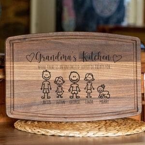Mothers Day Gift, Custom Cutting Board, Engraved Cutting Board, Charcuterie Board, Personalized Cutting Board, Grandma Gift, Nana Gifts