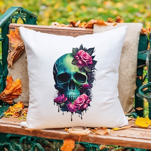 Sugar skull pillow case deals