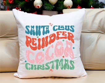 Cuscino di Babbo Natale, federa natalizia, fodera per cuscino natalizia, cuscini natalizi, cuscino decorativo, decorazioni natalizie per la casa, decorazioni natalizie