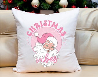 Cuscino vibrazioni natalizie, cuscino Babbo Natale, cuscino per le vacanze, decorazioni natalizie, decorazioni natalizie, decorazioni natalizie per la casa, cuscini decorativi