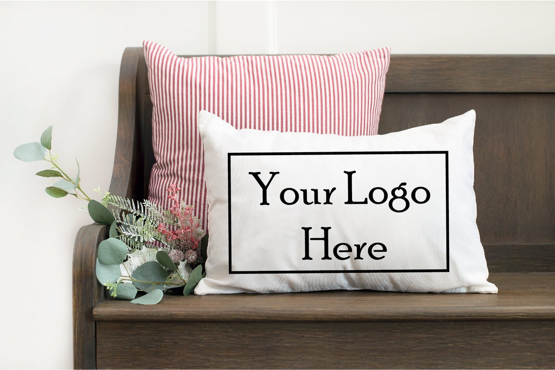 Logo Pillow Personalized Logo Pillow Custom Logo Pillow Etsy