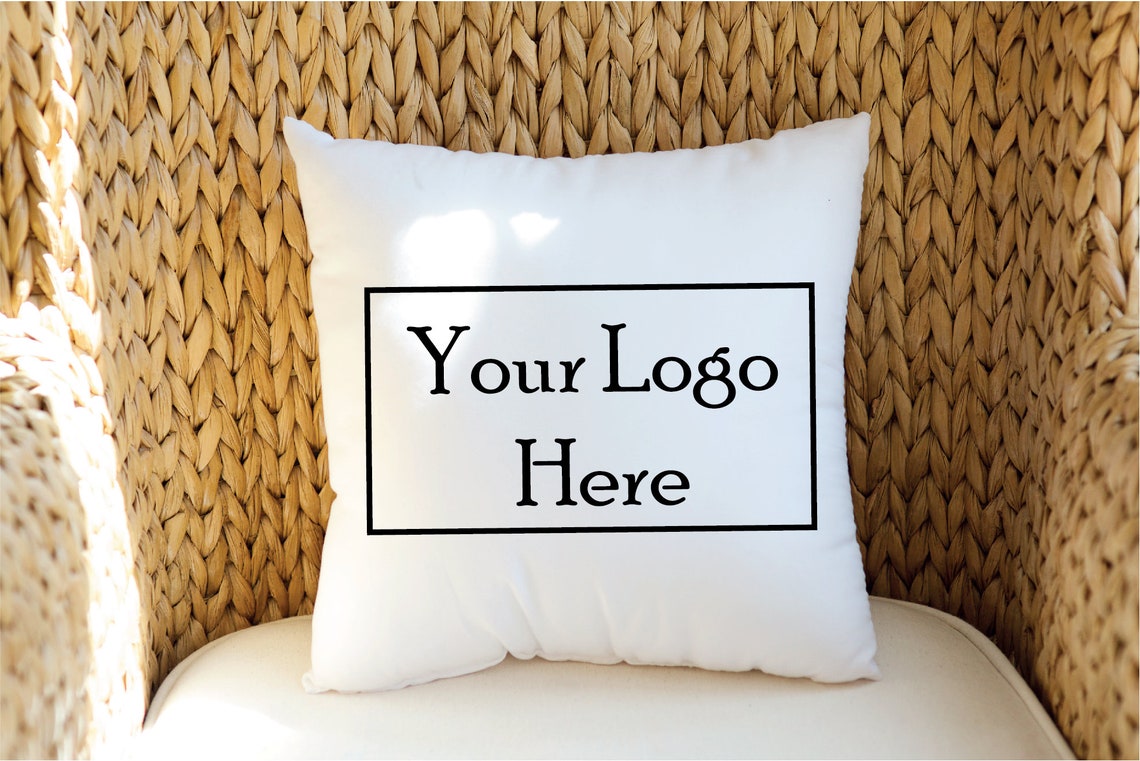 Logo Pillow Personalized Logo Pillow Custom Logo Pillow Etsy