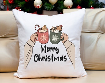 Cuscino di buon Natale, cuscini per le vacanze, decorazioni natalizie, federa natalizia, decorazioni per la casa natalizie, decorazioni natalizie, regali di Natale