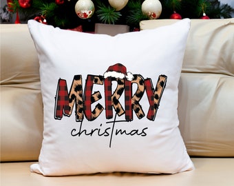 Merry Christmas Pillow, Christmas Pillows, Santas Hat Pillow, Decorative Pillow, Christmas Decoration, Christmas Pillowcase, Chritmas Decor