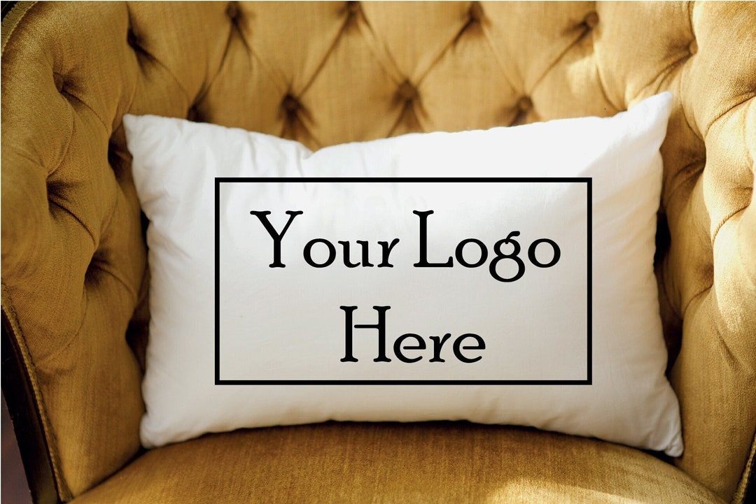 Logo Pillow, Personalized Logo Pillow, Custom Logo Pillow, Office Decor
