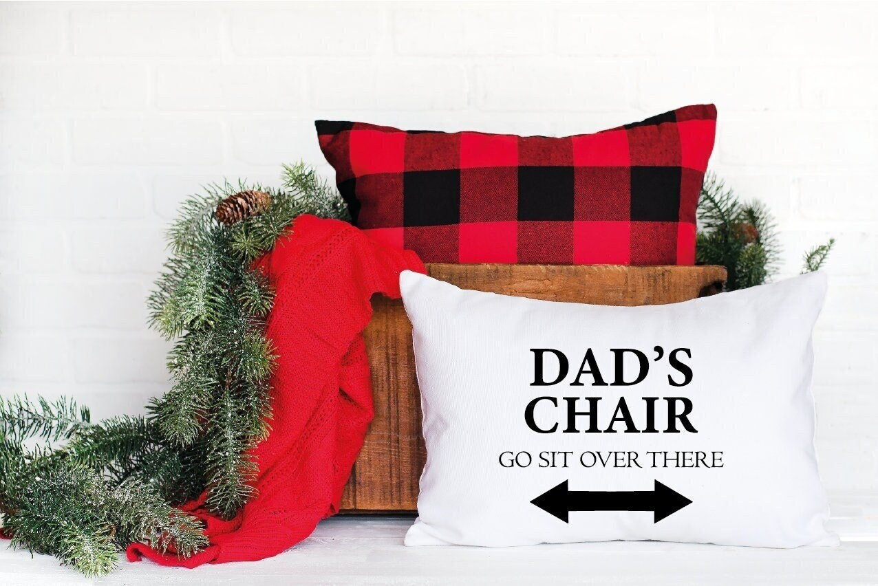 Christmas Gift Dads Chair Pillow Funny Dad Pillow Funny Husband Pillow Funny Dad Gift Dad Pillow Cover Personalize Dad Pillow Cover Etsy