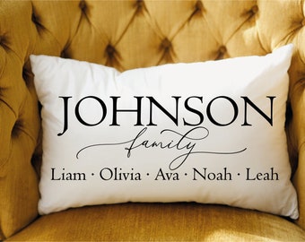 Personalize Pillow, Custom Family Pillow, Housewarming Gift, Wedding Gift, Personalized Family Name Pillow, Last Name Pillow, Custom Pillows