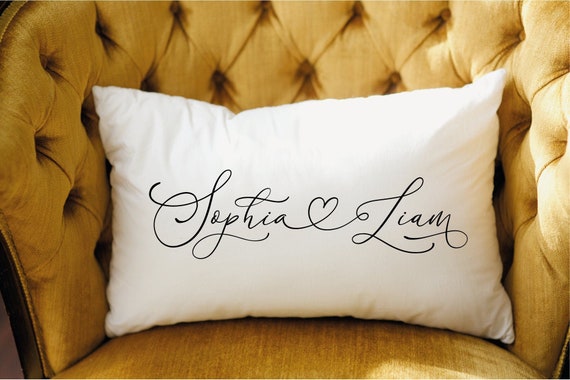 Personalize Pillow Custom Pillow Case Custom Pillows Anniversary Gift Wedding Gift Couple Pillow Cover Personalize Name Pillow Etsy