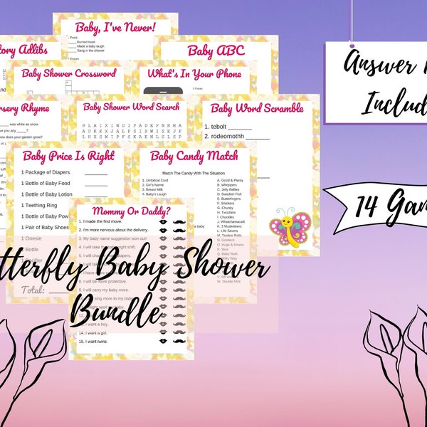 Baby Shower Games Printable Free Etsy
