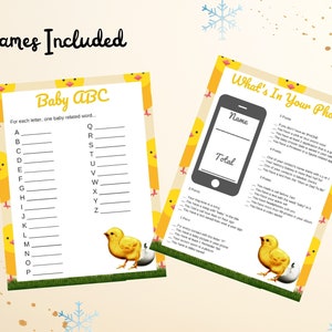 Chick Baby Shower games Bundle 14 Baby Shower Games image 3