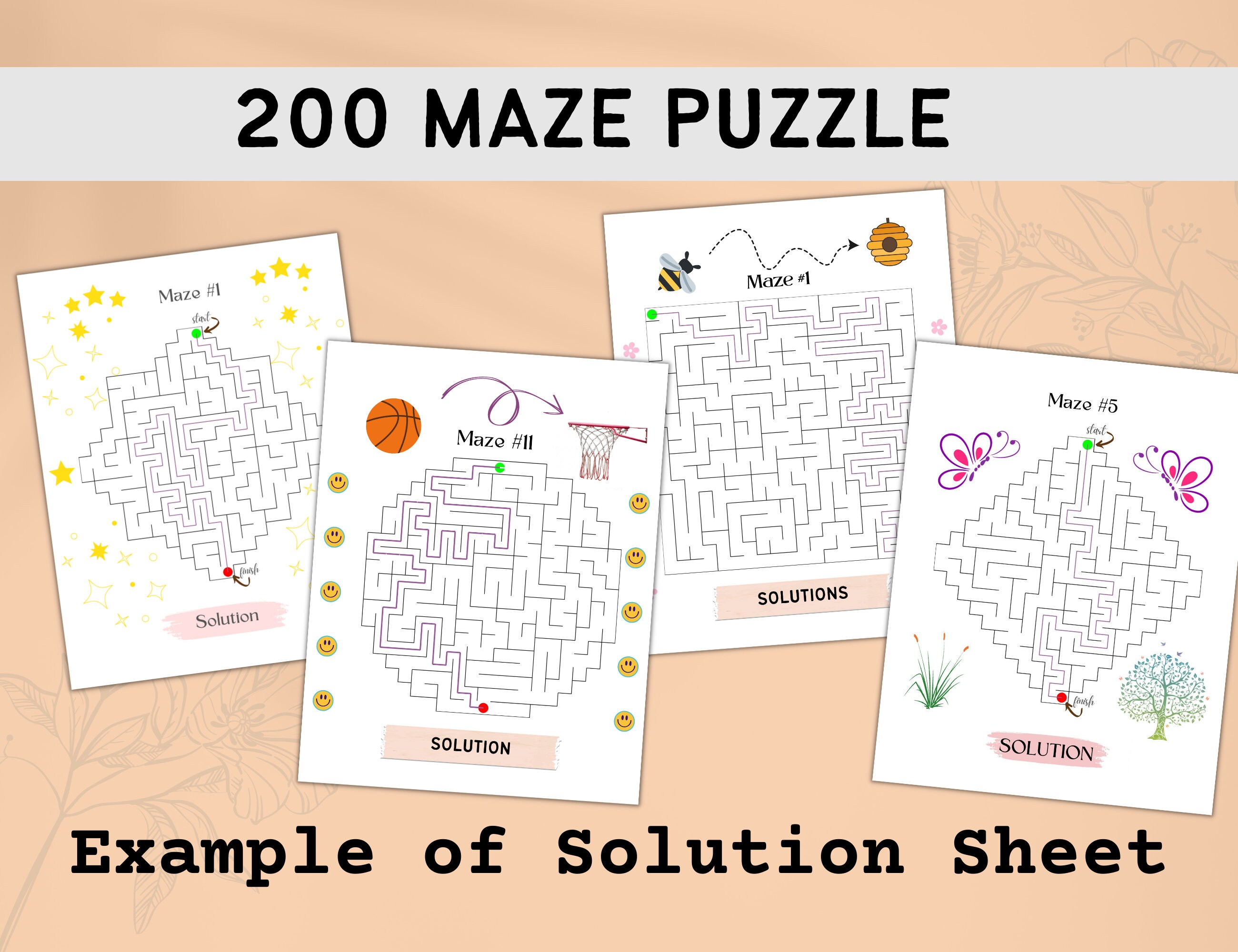 200 Easy Maze Worksheets for Toddles, Kids, and Teens - Printable Maze ...