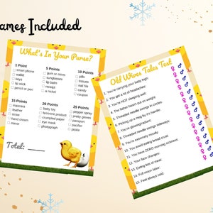 Chick Baby Shower games Bundle 14 Baby Shower Games image 7