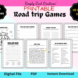 Printable Road Trip Games Bundle | 40 Road Trip Games US Letter Size - Etsy