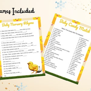 Chick Baby Shower games Bundle 14 Baby Shower Games image 4
