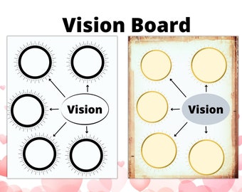 Printable Vision Dream Board Printable Template Self Motivation Board Instant Download Printable PDF File