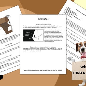 3D Dog Animal Printable Paper Craft Mask - Animal DIY 3D Mask for Kids ...