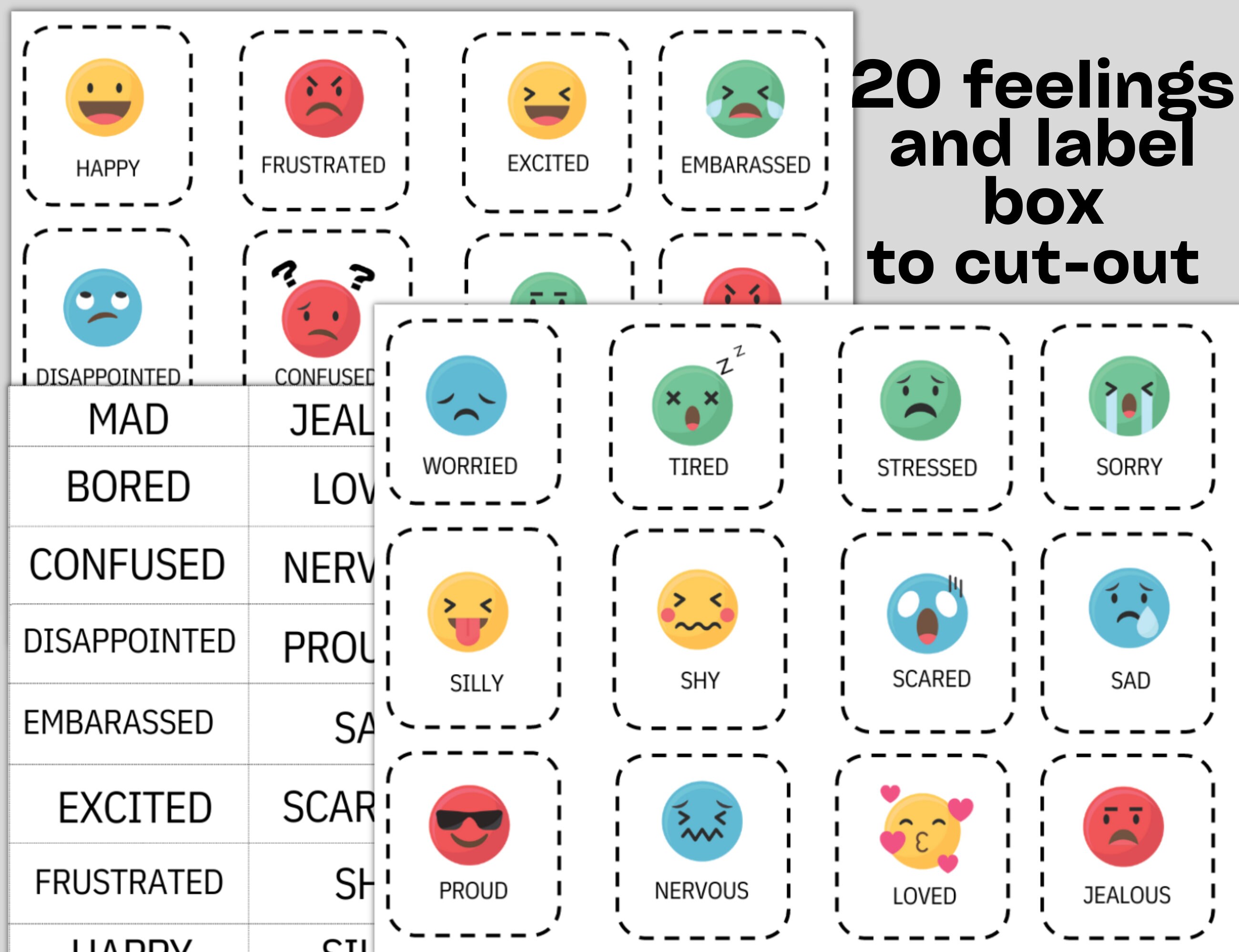 Emotion Faces, Feelings, Moods, Feelings Spinning Wheel, DIY Emotion ...