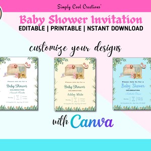 Editable Baby Shower Invitation Template Easy to Print Instant Download ...