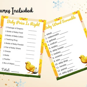 Chick Baby Shower games Bundle 14 Baby Shower Games image 5