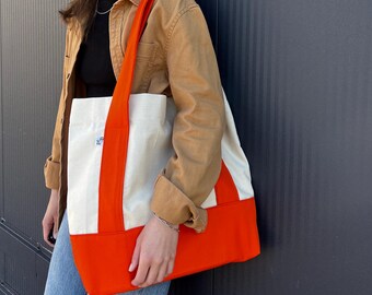 Grande bolsa de compras estilosa, sacola, sacola de compras, sacola de mercado, sacola reutilizável