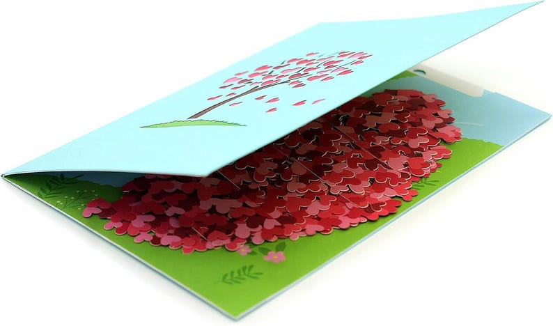 Biglietto Pop-up 3D A Forma Di Albero Con Cuori Per Coppie – Due Ballano Sotto L'albero, Romantico Regalo Per San Valentino, Anniversario O Matrimonio